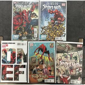Avenging Spider-Man #1, 2, 6 2nd Print, 11, 15 (2012 Marvel) Lot of 5, 1 Key